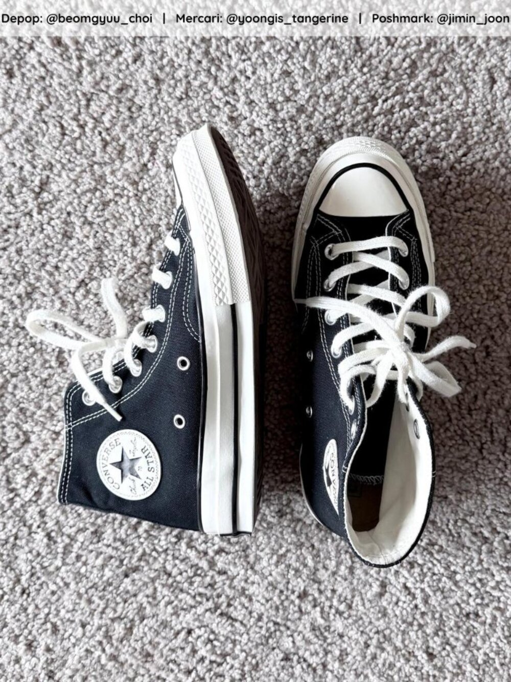 Black converse chuck 70 high tops unisex